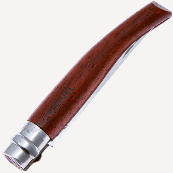Нож складной Opinel Slim №10 VRI (INOX) 10см (натуральный Падук / полированная нерж. сталь)